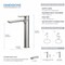 Kibi Tender-T Single Handle Bathroom Vessel Sink Faucet with Pop Up Drain C-KBF1020BN-KPW101BN - alternate 6